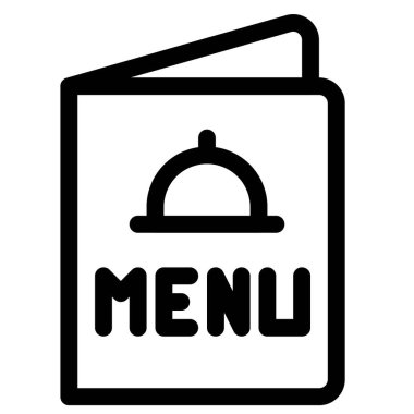 Lokantada ana yemek öğeleriyle yemek menüsü.