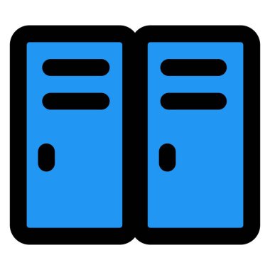 Okul kişisel eşyaları ve soyunma odası düzeni.