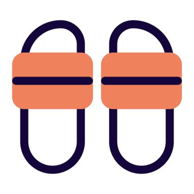 Otel odası servisi için banyo terlikleri.