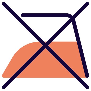 Kıyafet sembolünü ütüleme.