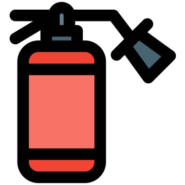 Otellerdeki yangını söndürmek için yangın söndürücü.