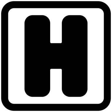 Yol üzerindeki hastane tabelası