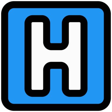 Yol üzerindeki hastane tabelası