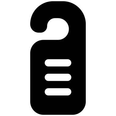 Dikkat etiketi bakım için bir otel odasına asılıyor.