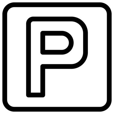 Otopark alanında park levhası var.