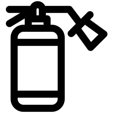 Otellerdeki yangını söndürmek için yangın söndürücü.