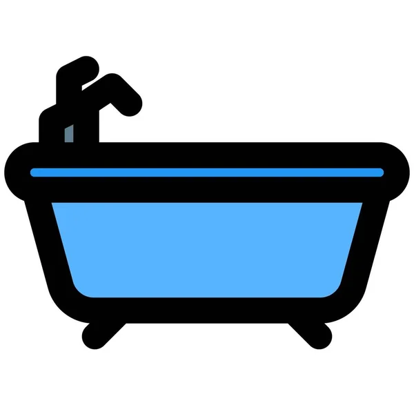 Baignoire Pour Profiter Luxe Baignade — Image vectorielle