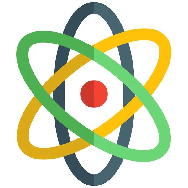 Classe Sciences Avec Noyau Atomes Tournant Autour Elle — Image vectorielle