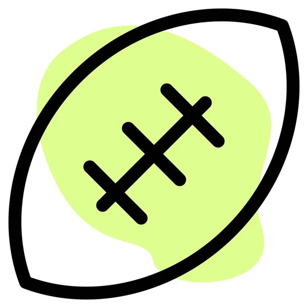 ヤードゲームをクリアするための楕円形のラグビーボール — ストックベクタ