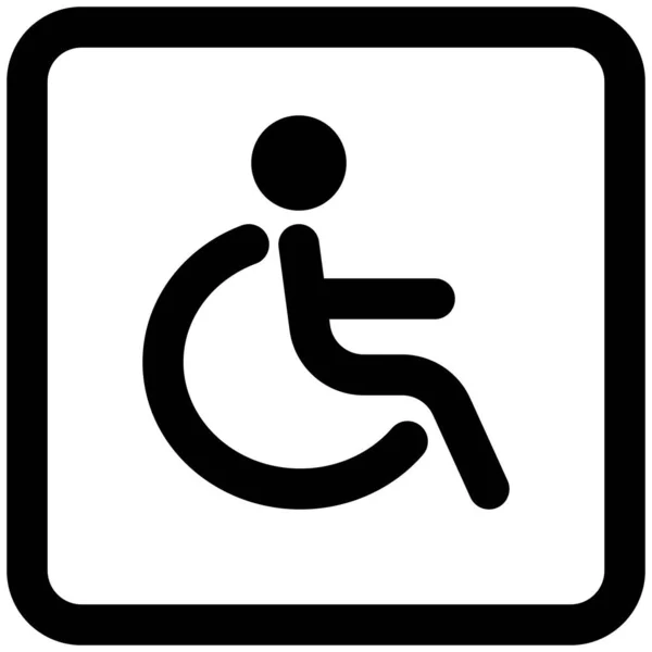 Behindertenbereich Für Körperlich Behinderte — Stockvektor