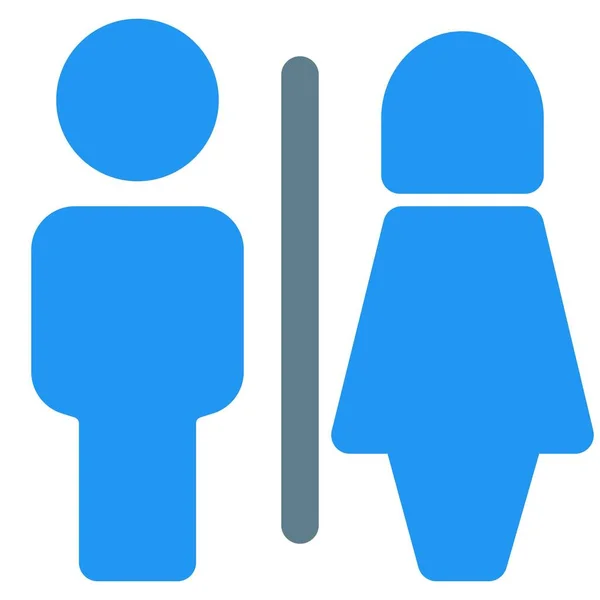 Cartello Toilette Uomo Donna Ristorante — Vettoriale Stock