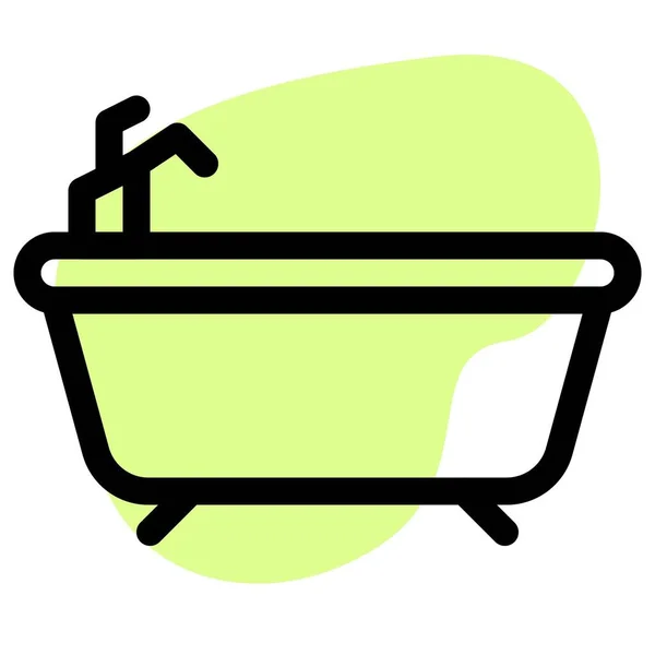 Bañera Para Disfrutar Del Lujo Bañarse — Vector de stock