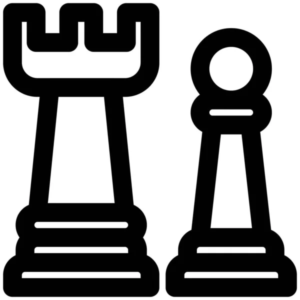 役割や動きの異なるチェスの駒 — ストックベクタ