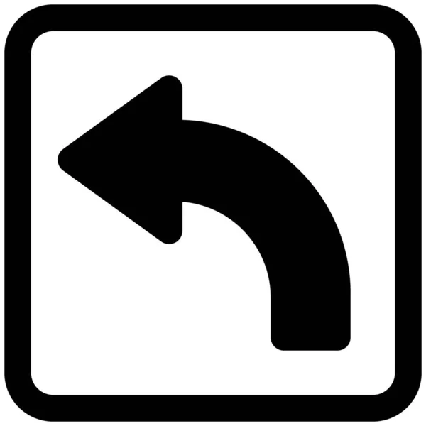 向左转标志以确定交通方向布局 — 图库矢量图片