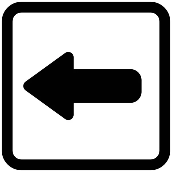 Left Arrow Direction Navigation Traffic — Stock Vector
