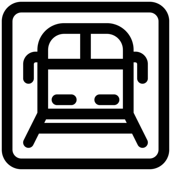 Logotipo Del Tren Para Estación Bordo Del Pasajero Desde Lugar — Vector de stock