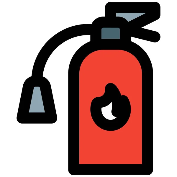 Fire Extinguisher Foamy Spray Used Emergency — Stock Vector