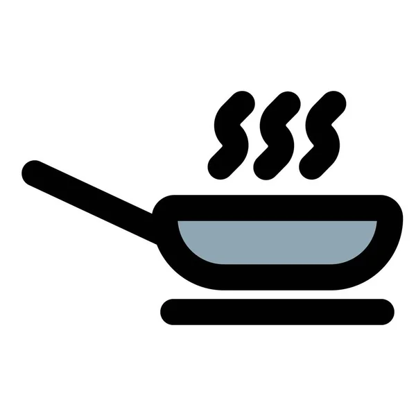 Sartén Con Para Saltear Los Utensilios Cocina — Vector de stock