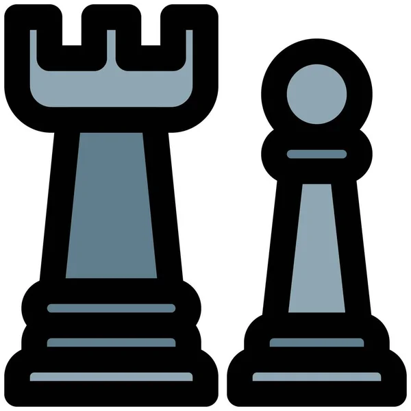 不同角色和动作的棋子 — 图库矢量图片