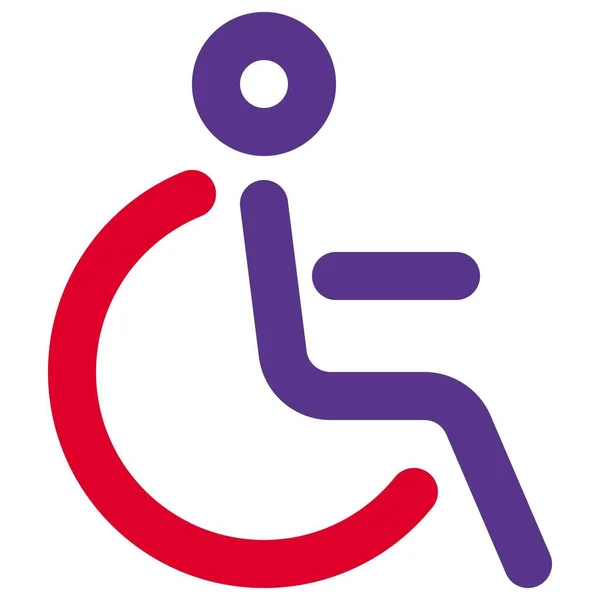 Τμήμα Αναπηρίας Για Άτομα Σωματική Αναπηρία Στο Εστιατόριο — Διανυσματικό Αρχείο