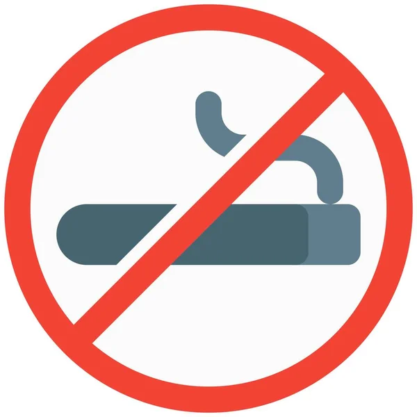外の公共の場所のための禁煙区域 — ストックベクタ