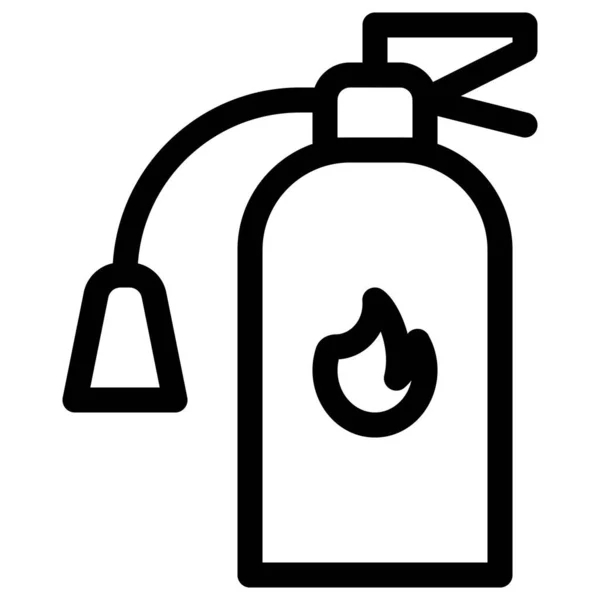 Fire Extinguisher Foamy Spray Used Emergency — Stock Vector