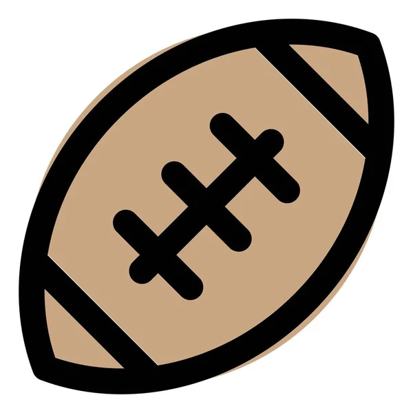 American Football Oval Form Ball Layout Indikation — Stockvektor