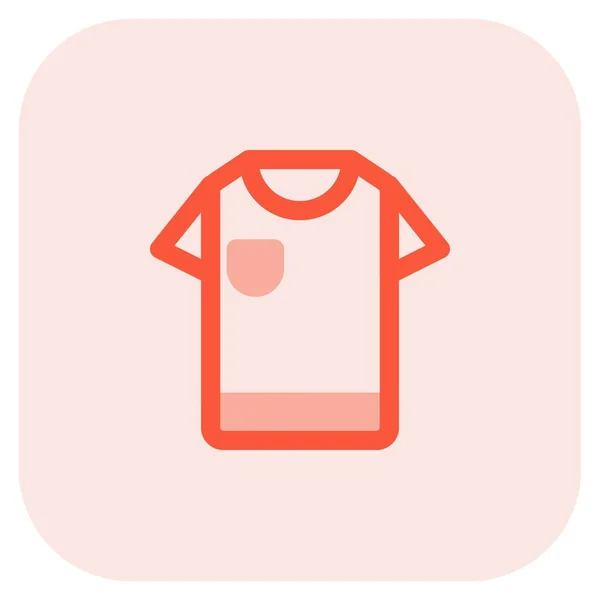 Shirt Mit Tasche Wird Wäscheservice Gereinigt Und Gebügelt — Stockvektor