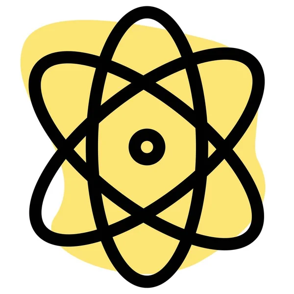 Classe Scienze Con Nucleo Atomi Che Ruotano Attorno Esso — Vettoriale Stock