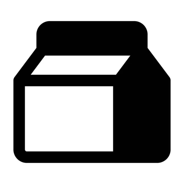 Almoço Com Embalagem Tetra Suprimentos Iogurte Escola —  Vetores de Stock
