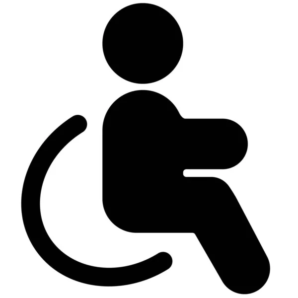 Sección Discapacidad Para Turista Con Discapacidad Física — Archivo Imágenes Vectoriales