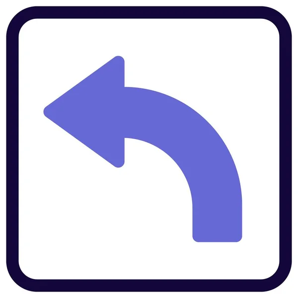 Hinweisschild Nach Links Für Die Verkehrsführung — Stockvektor