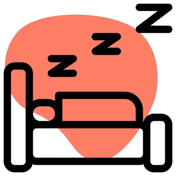 游客睡在有Z打盹布局的宾馆房间里 — 图库矢量图片