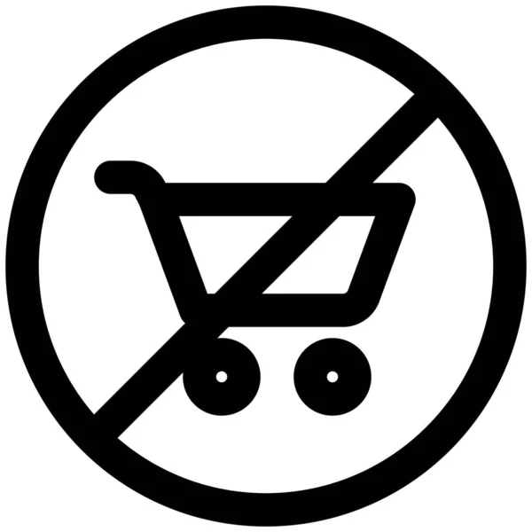 Nakupování Zakázáno Během Období Uzamčení Oblasti Města — Stockový vektor