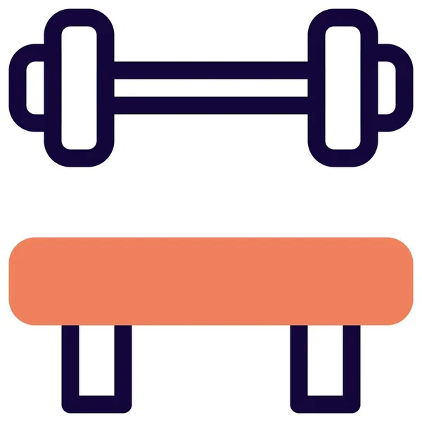 Bench Press Pro Sílu Sílu Cvičení — Stockový vektor