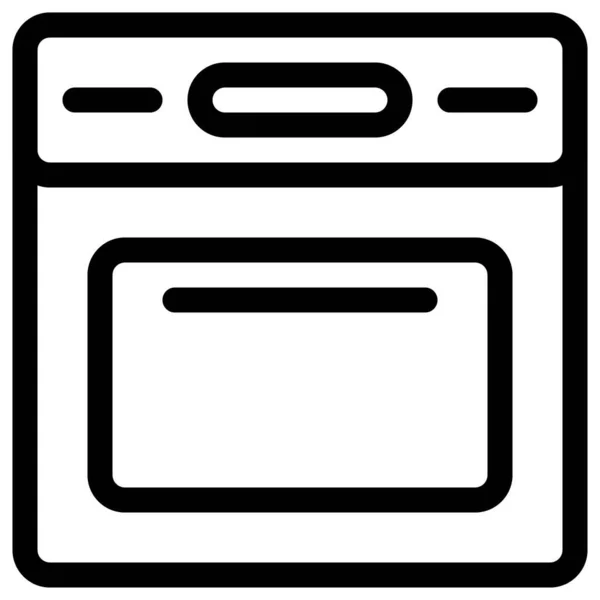 Gasbetriebener Ofen Zum Grillen Und Backen Restaurant — Stockvektor