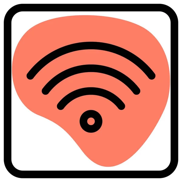 Segnale Wifi Stazione Ferroviaria Uso Pubblico — Vettoriale Stock