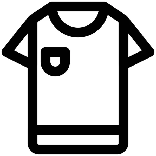 Camiseta Con Bolsillo Limpia Plancha Servicio Lavandería — Vector de stock