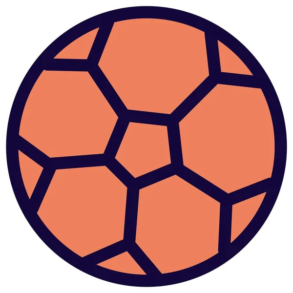 Futbol Topu Hafif Olması Için Havayla Şişirilmiş — Stok Vektör