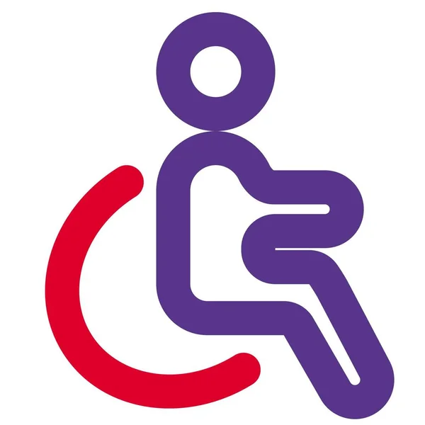 Τμήμα Αναπηρίας Για Τον Σωματικά Ανάπηρο Τουρίστα — Διανυσματικό Αρχείο