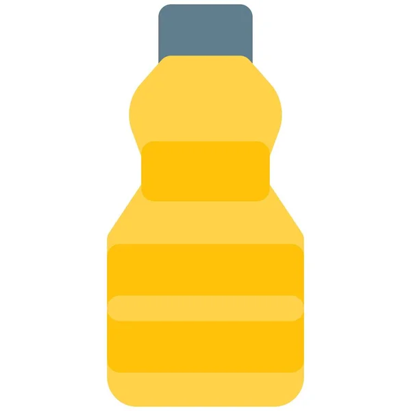 Kochöl Einer Haustierflasche Verschiedene Gegenstände Saugen — Stockvektor