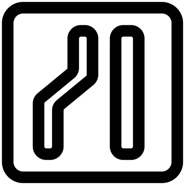 Dirección Carretera Reglas Tráfico Letrero — Vector de stock
