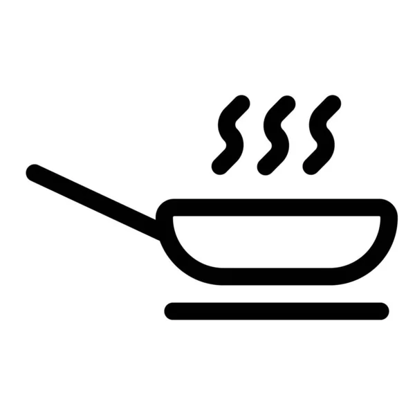 Poêle Frire Avec Pour Faire Sauter Les Articles Cuisine — Image vectorielle