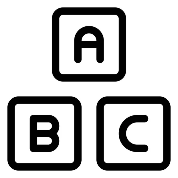 就学前教育方法で使用されるアルファベットブロック — ストックベクタ
