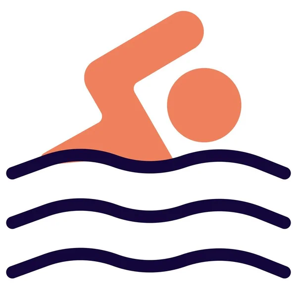 Κολύμπι Ολυμπιακή Διάταξη Θαλάσσιων Σπορ — Διανυσματικό Αρχείο