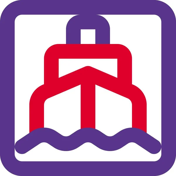 Logotyp Statku Dla Portu Morskiego Układu Logistycznego — Wektor stockowy