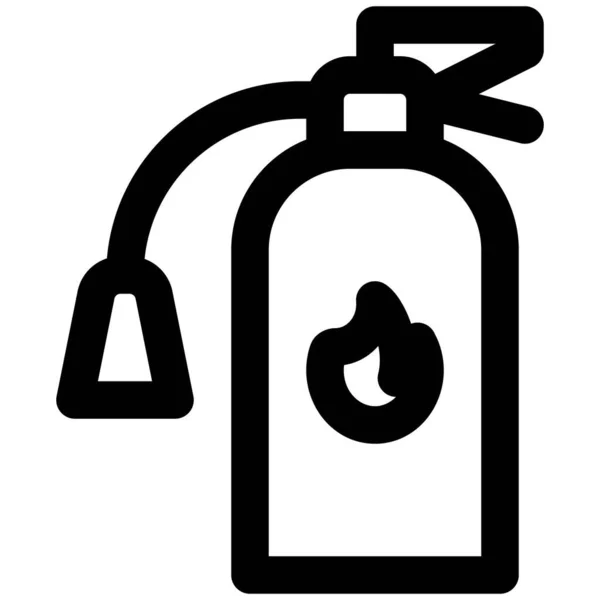 Fire Extinguisher Foamy Spray Used Emergency — Stock Vector
