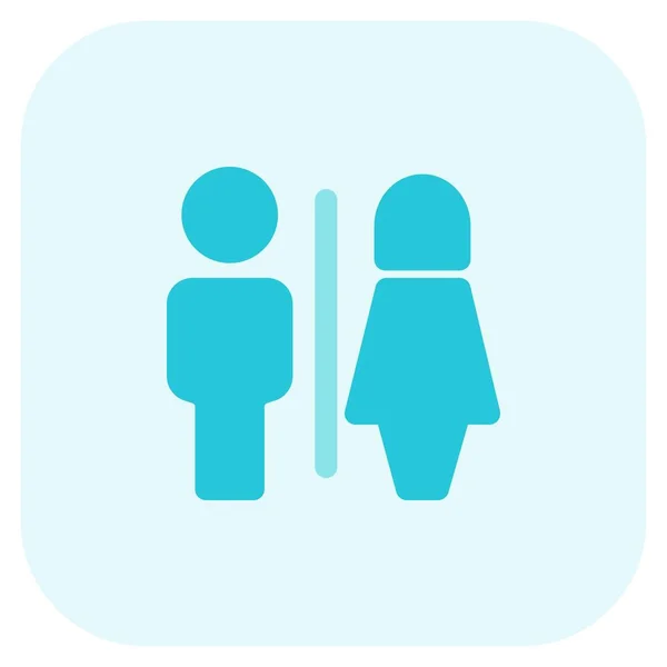 Toiletbord Voor Zowel Man Als Vrouw Restaurant — Stockvector