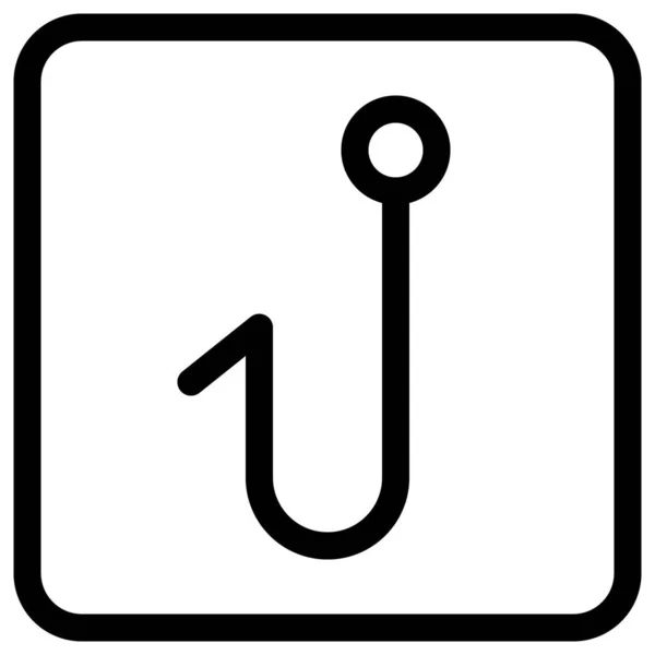 Fishing Hook Logotype Indication Fishing Point — Stock Vector
