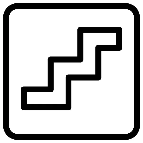 Escaliers Pour Navigation Vers Différents Endroits Bâtiment — Image vectorielle